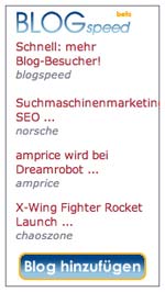 BLOGspeed fliegt raus