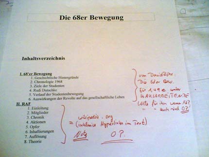 Referat: 0 Punkte!