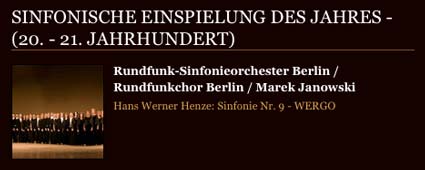 Rundfunkchor Berlin ECHO Klassik 2010 Henze