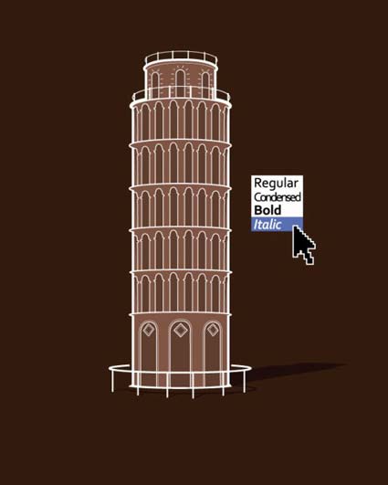 Pisa Italic Type