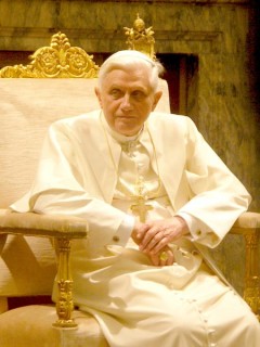 Pope Benedictus XVI at a private audience (January 20, 2006)